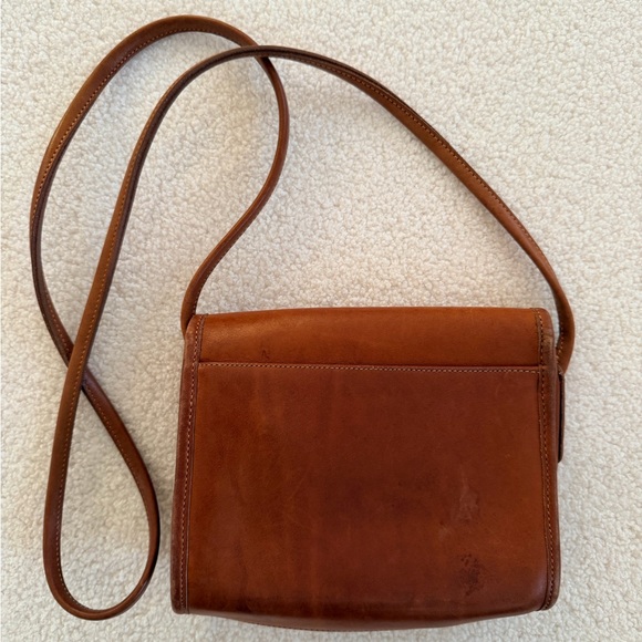 Coach Brown Suede Crossbody Bag with Gold Button - Picture 2 of 3